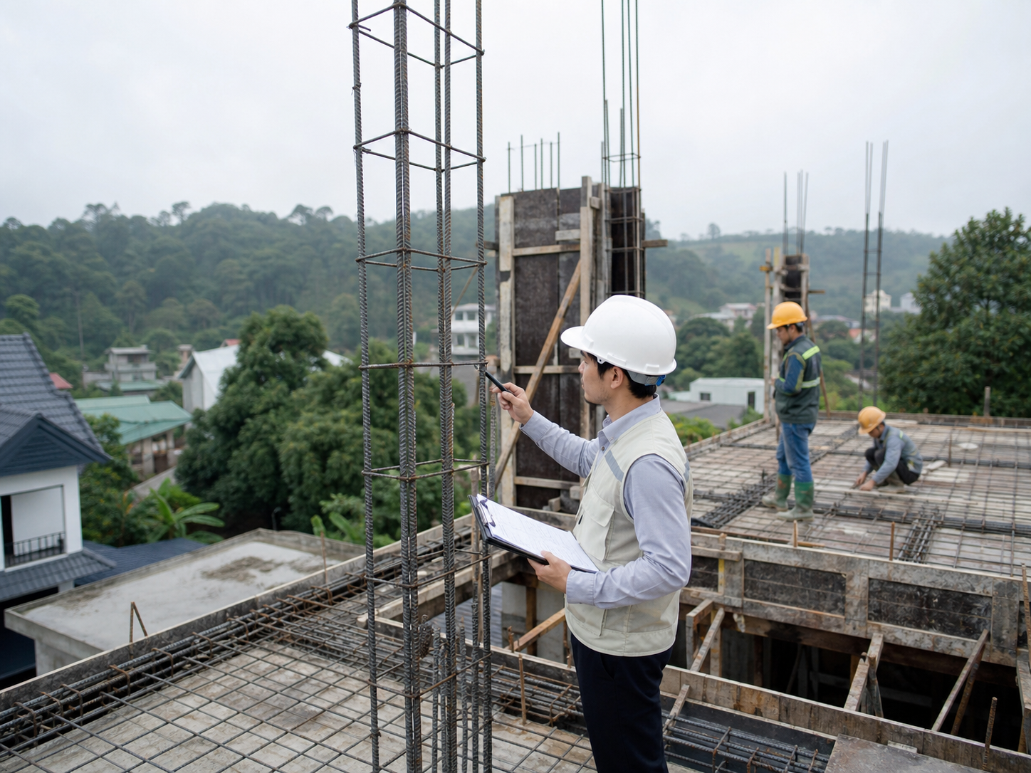 Quy trình thi công kết cấu nhà ở tại công trường