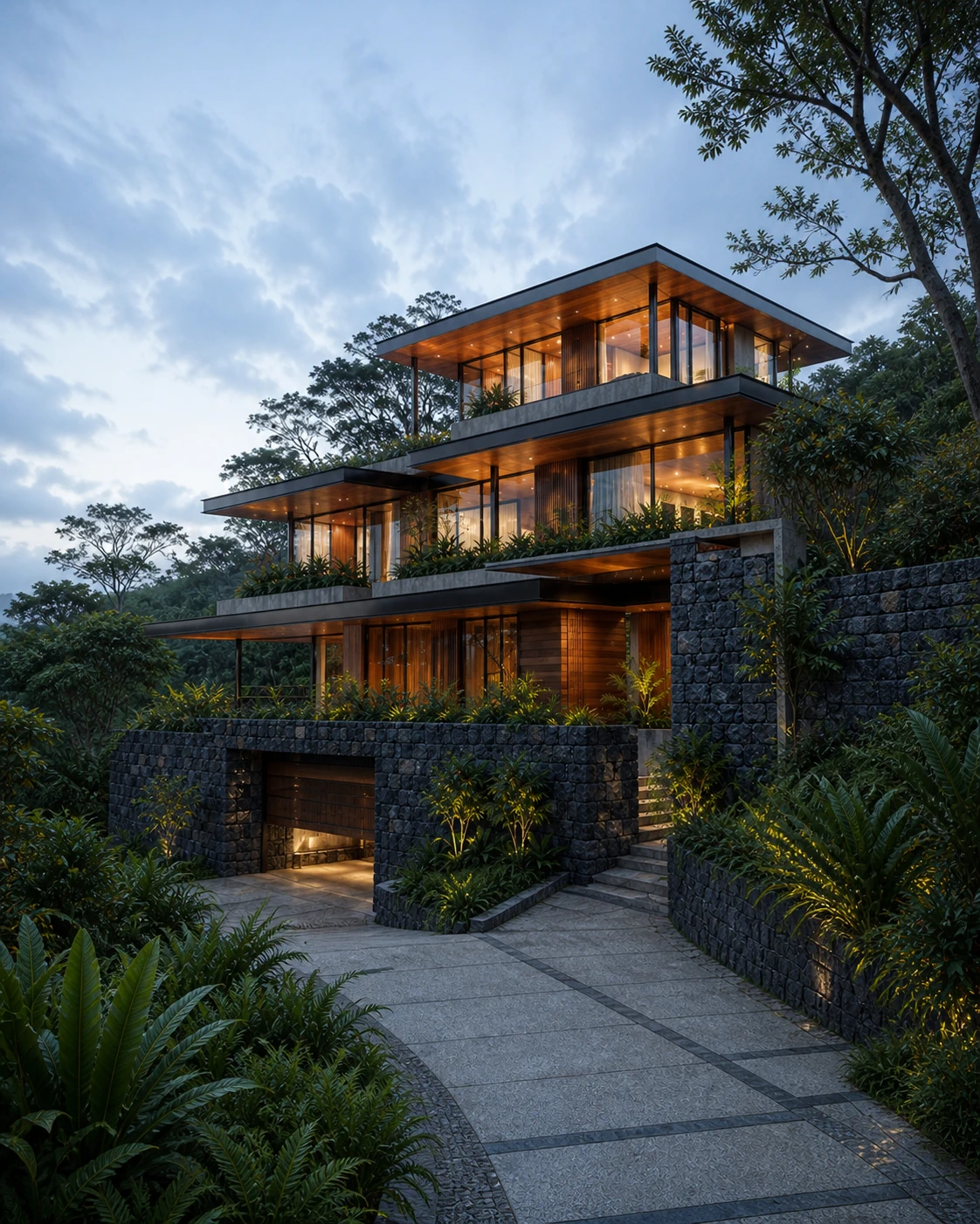 Biệt thự đồi 3 tầng phong cách Modern Tropical - ảnh thu nhỏ 2