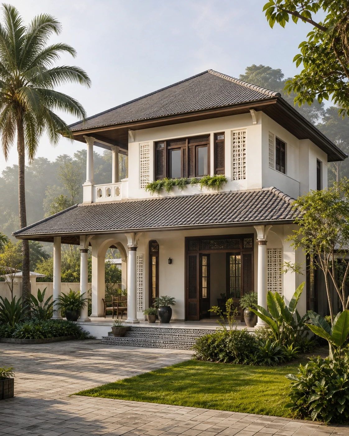 Biệt thự Indochine hiện đại 2 tầng