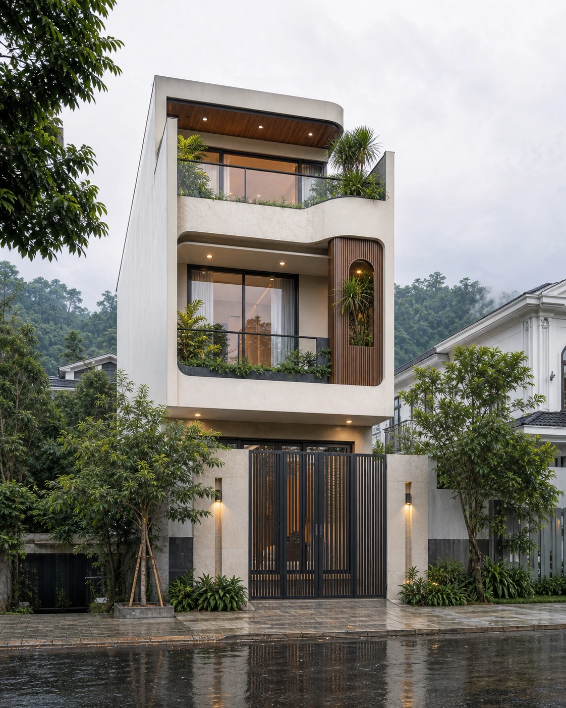 Nhà phố 3 tầng Japandi tại Bảo Lộc