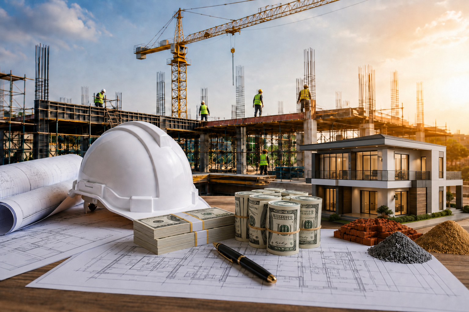 Đối chiếu dự toán và hợp đồng thi công xây dựng nhà ở