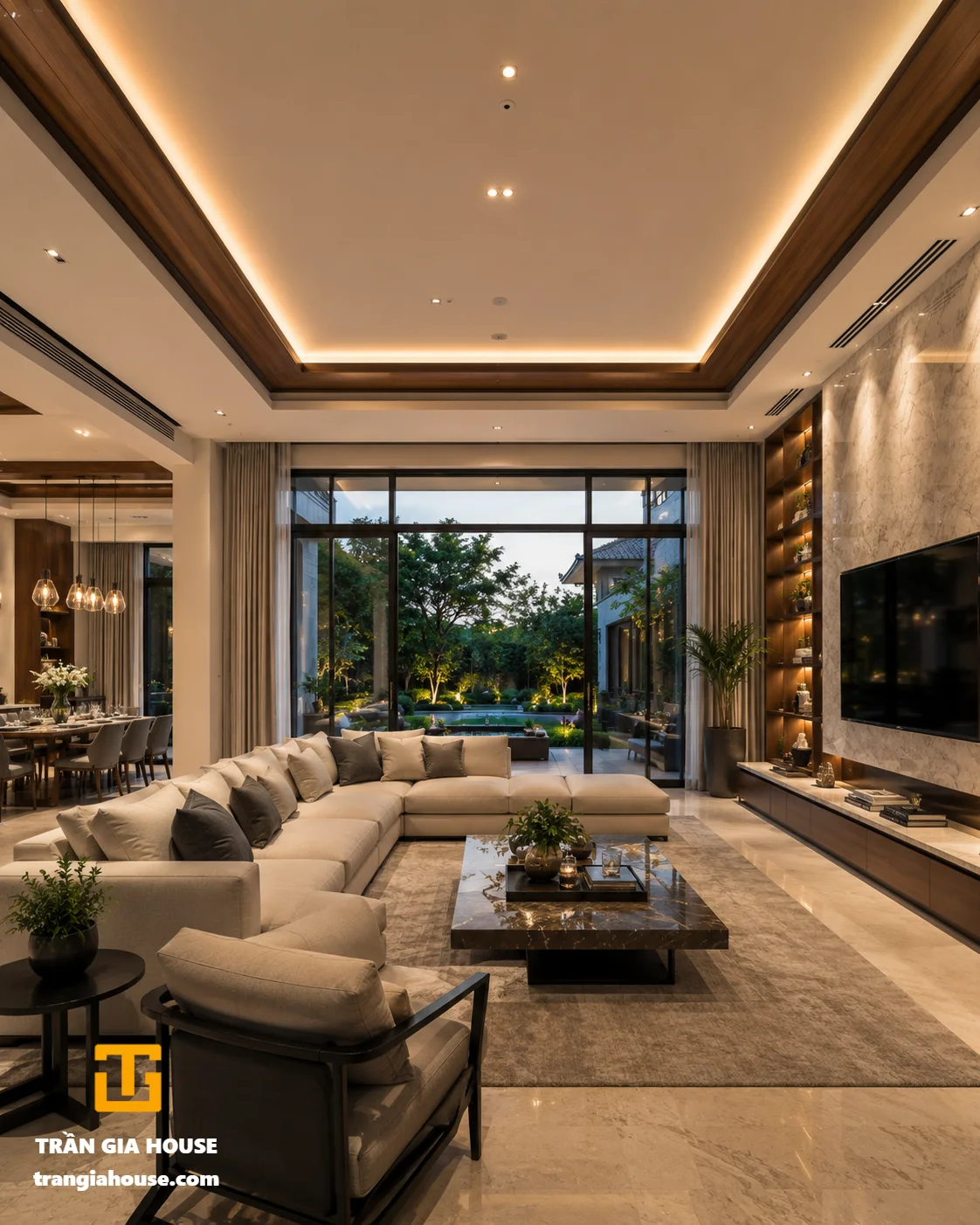 Biệt thự 2 tầng mái Nhật hiện đại có sân vườn - ảnh thu nhỏ 4