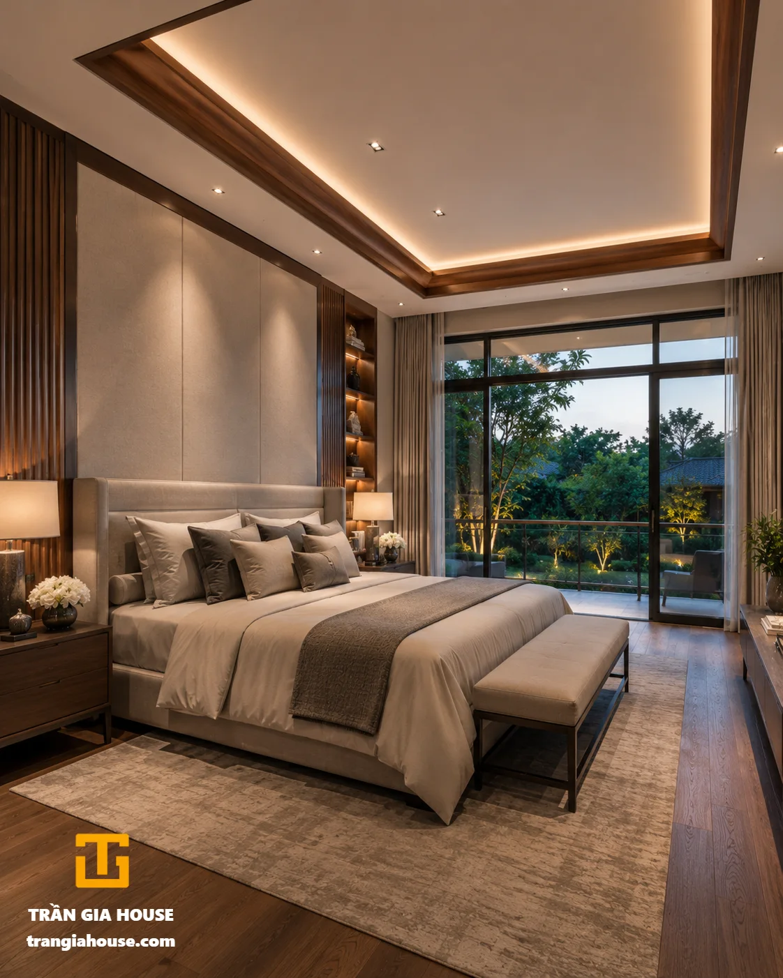 Biệt thự 2 tầng mái Nhật hiện đại có sân vườn - ảnh thu nhỏ 6