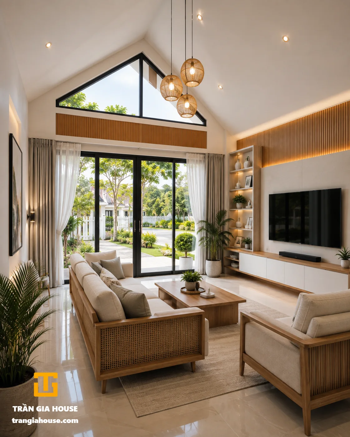 Nhà cấp 4 mái dốc hiện đại phong cách nhiệt đới - ảnh thu nhỏ 4