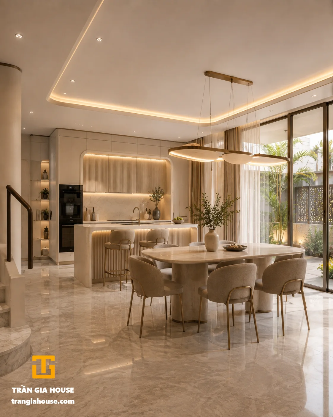 Nhà phố 2 tầng hiện đại với đường cong mềm mại - ảnh thu nhỏ 5