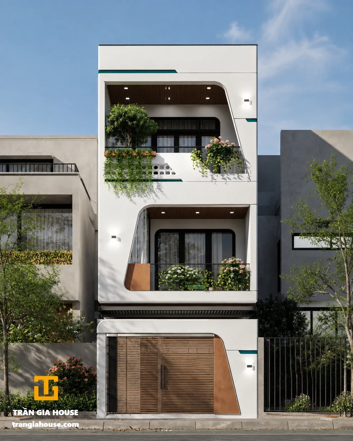 nhà phố 3 tầng hiện đại