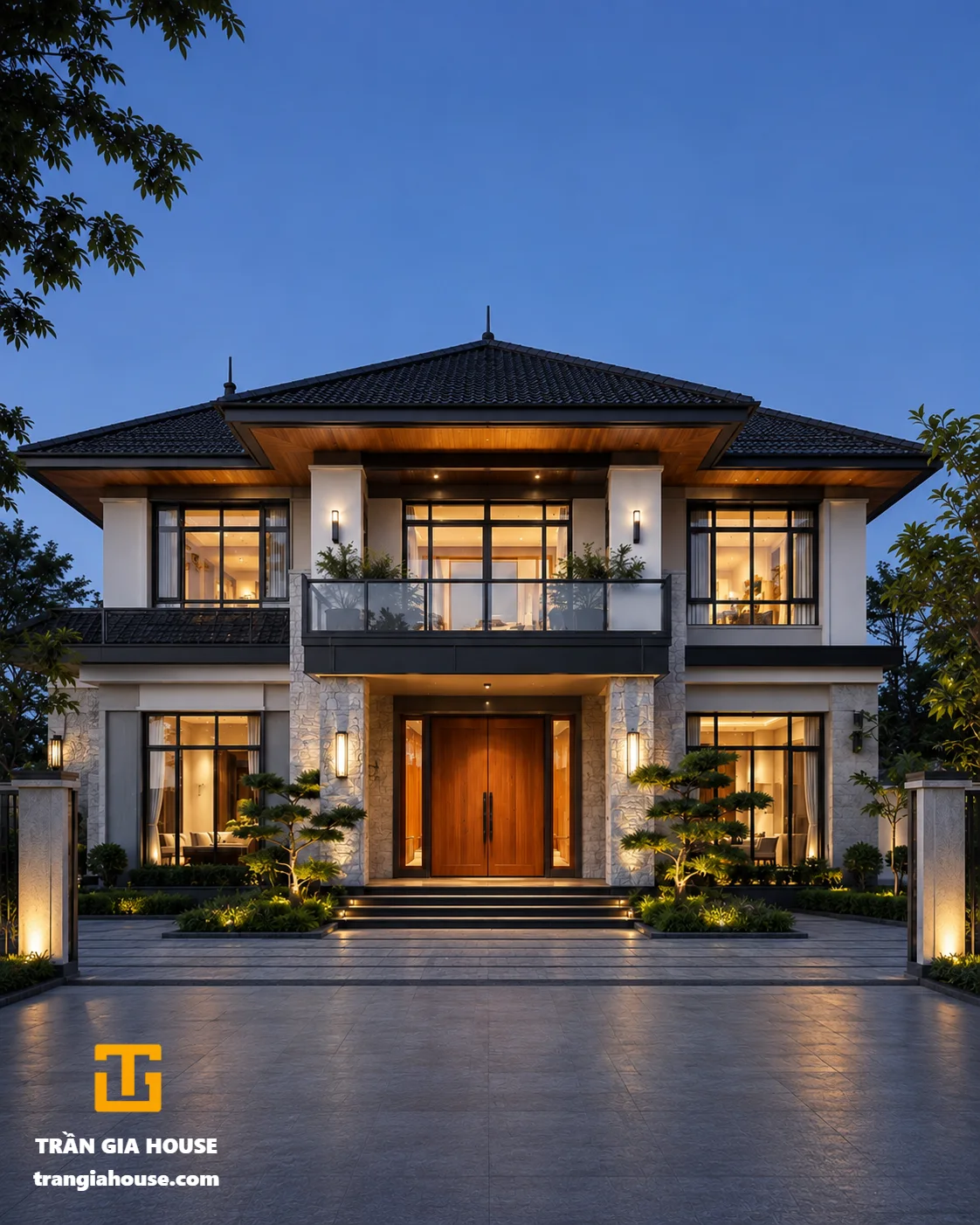 Biệt thự 2 tầng mái nhật