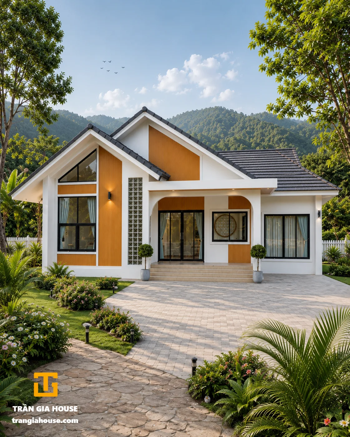 nhà cấp 4 mái dốc hiện đại - ảnh thu nhỏ 2