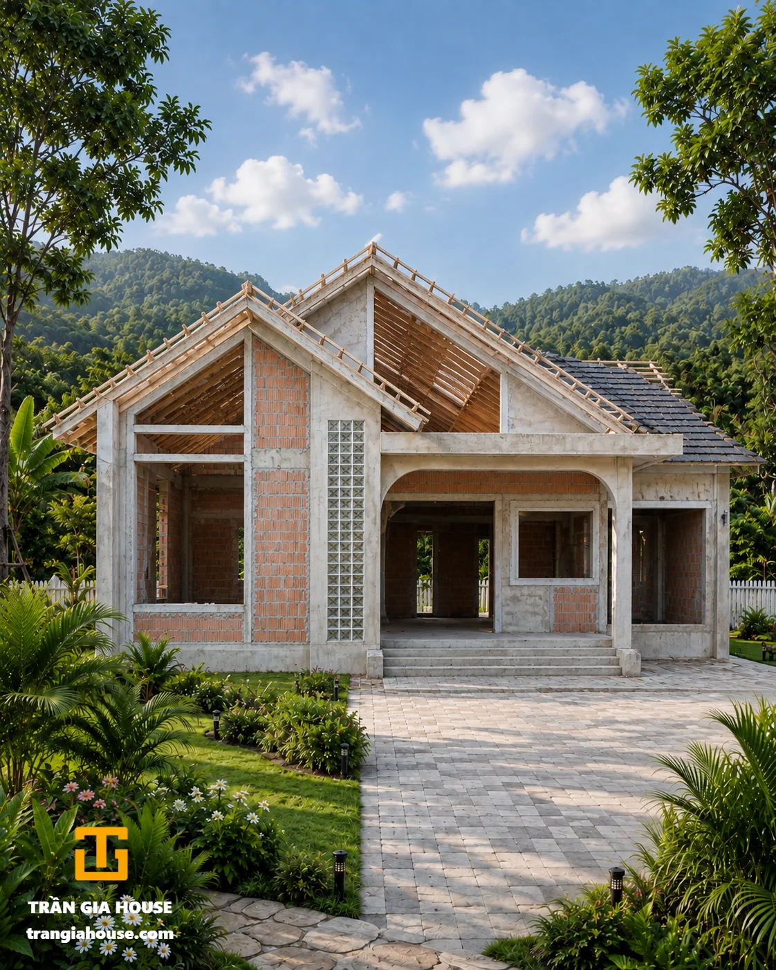 nhà cấp 4 mái dốc hiện đại - ảnh thu nhỏ 12