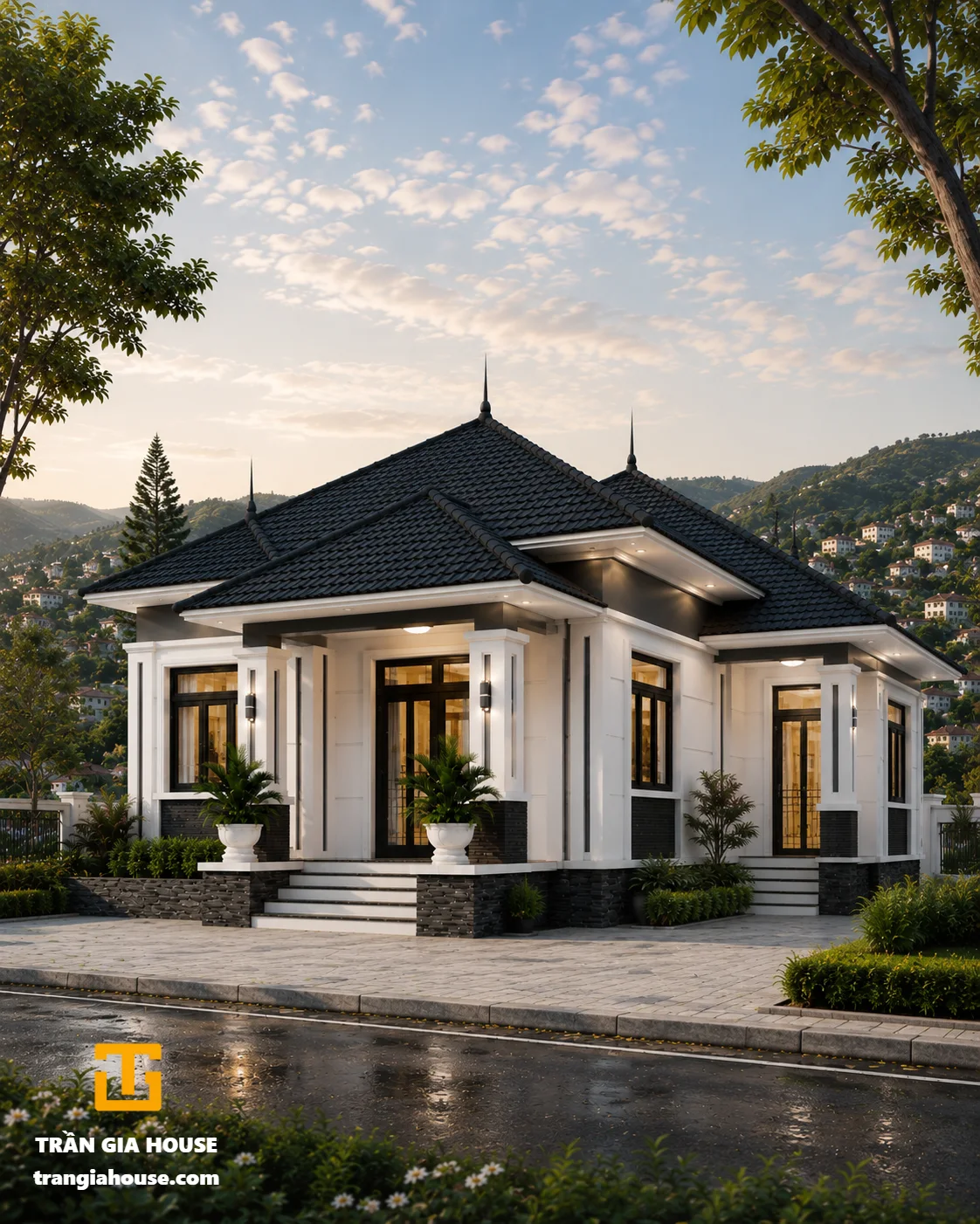 Nhà 1 tầng mái Nhật